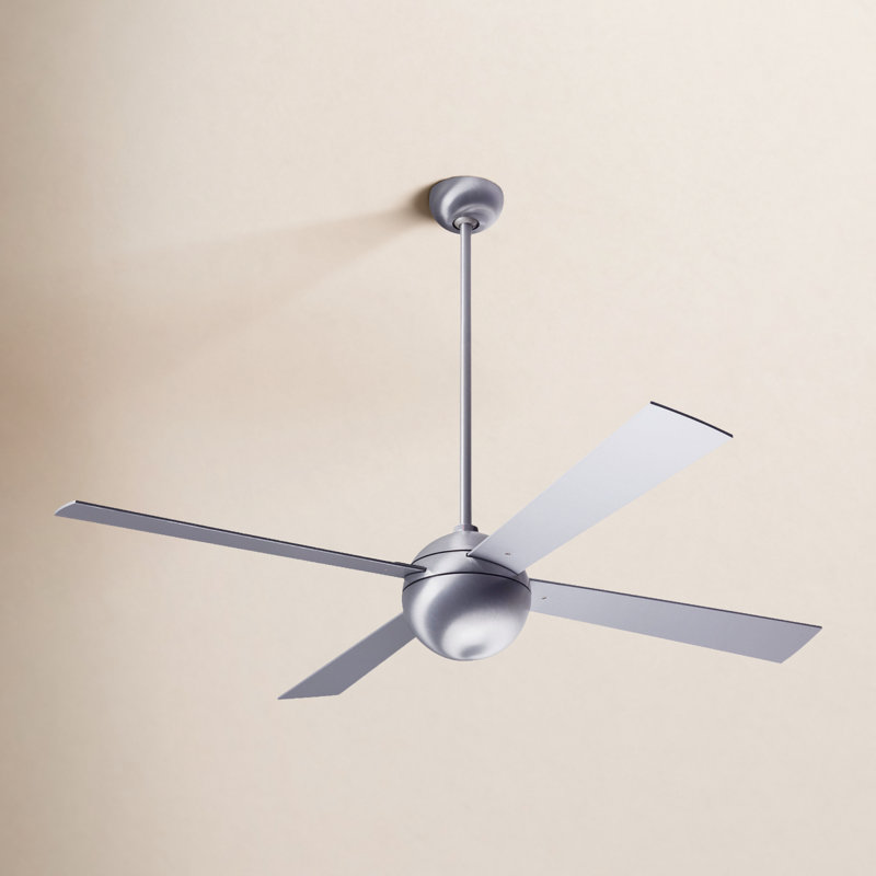 Ball 52'' Ceiling Fan, Brushed Aluminum, Aluminum, Fan Speed Control