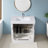 36 Inch Single Bathroom Vanity with Cultured Marble Top, Pre-Assembled Modern Bathroom Cabinet, White Finish, Includes Sink
