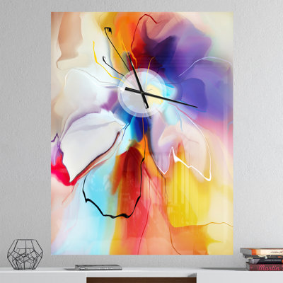 Creative Flower en plusieurs couleurs - horloge murale moderne