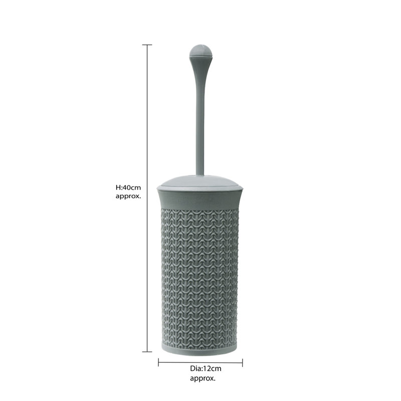  Free-Standing Toilet Brush and Holder, Grey