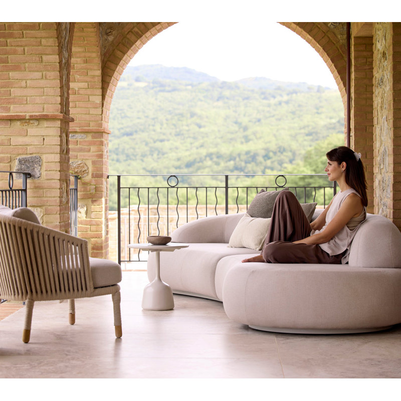 Mellow Sofa Module W/Long Backrest, Natural, Sand, Left Hand Facing