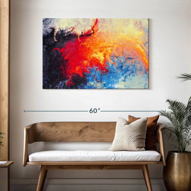 Avery Ice Flame Abstract, 30" H x 45" W