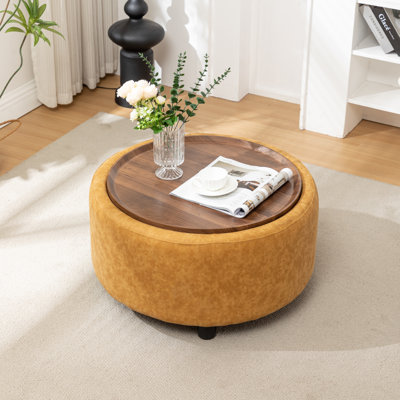 Eniyah Round Cocktail Ottoman with Storage