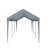 10X20 Ft Carport With Strong Construction & Pe Cover, 2 Doors, 4 Vent Windows, Grey For Vehicle Storage Galvanized Steel Frame 10X20, Canopy Outdoor-124476245