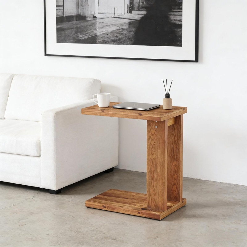 Tables de chevet en bois peu encombrantes, conception solide, style moderne pour la maison