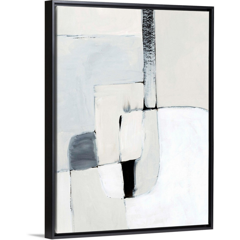 «Soft Spoken I» par Victoria Barnes, reproduction d'art sur toile, Cadre flottant noir, H 42 po x l 32 po x P 1,75 po