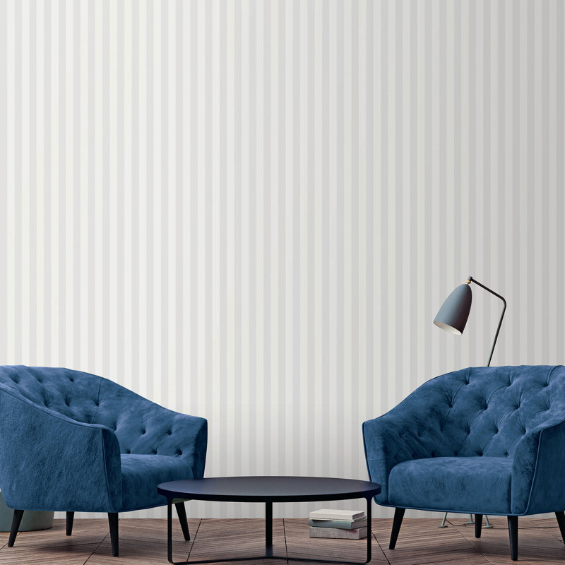 Diggs 10m x 52.8cm Matte Wallpaper Roll, Grey/Cream