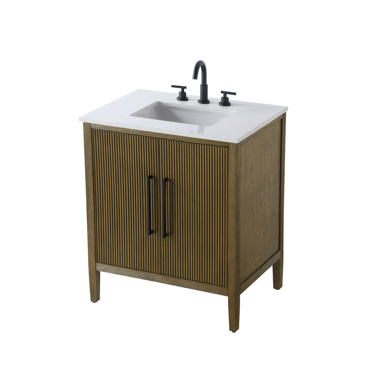 30 inch Single Bathroom Vanity, Hazel Oak