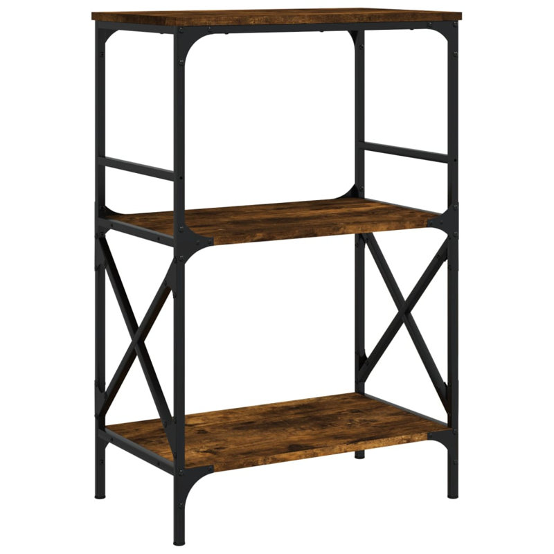 Tyieshia Bookcase, Smoked Oak, (3 Shelves) 36" H x 23" W x 14" D