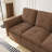 78.74''Modern 3-Seater Upholstered Sofa, Brown Fabric Couch with Tufted Cushions & Rolled Arms for Small Spaces-116094600