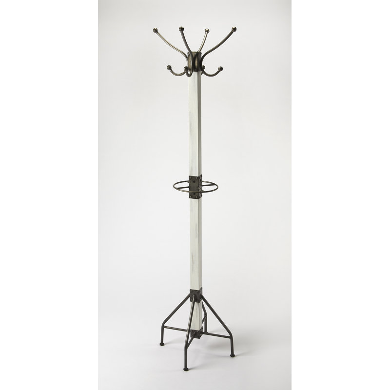 Logan Metal Freestanding Coat Rack, White