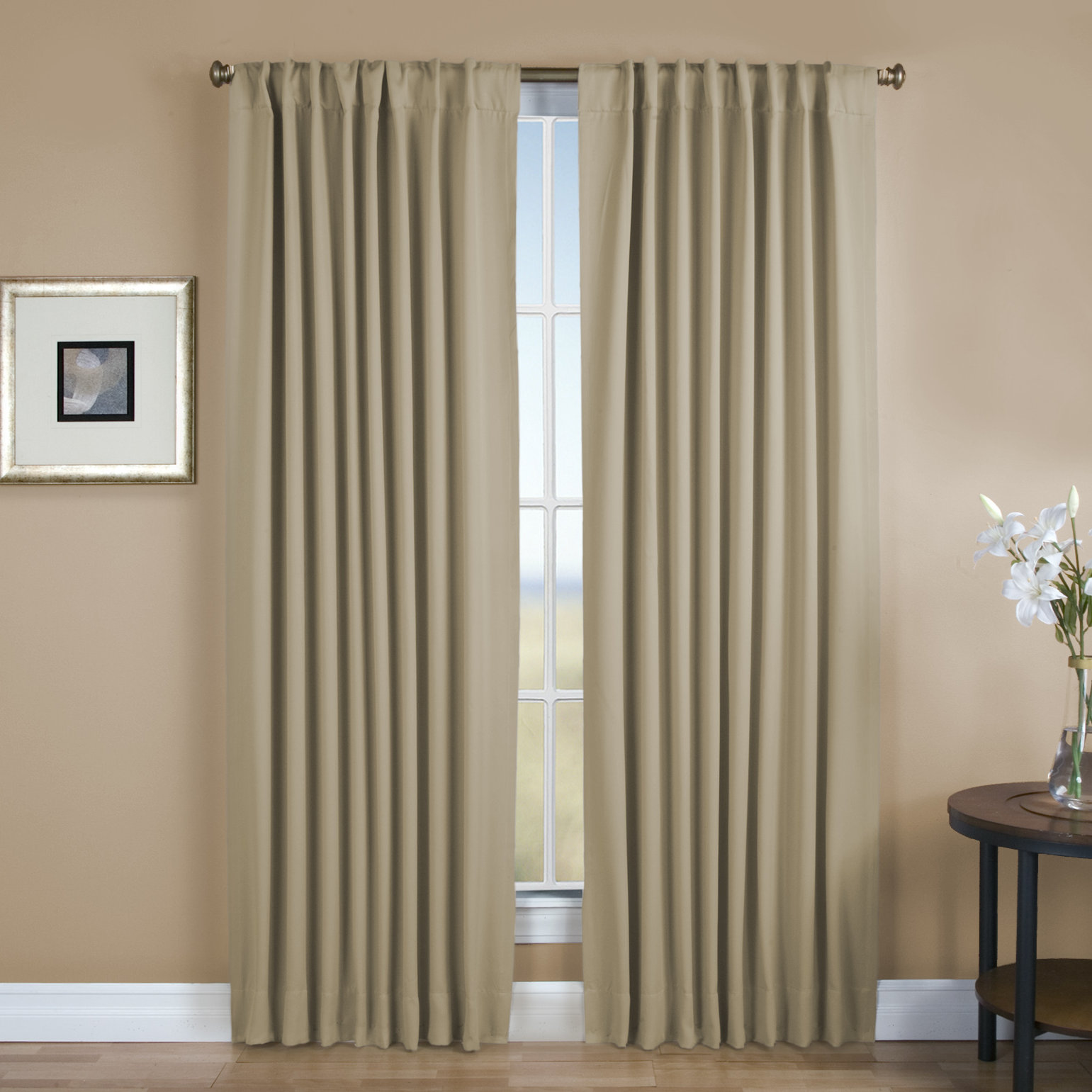 Ardelle Blackout Thermal Rod Pocket Panel, Sage, 56" W x 96" L