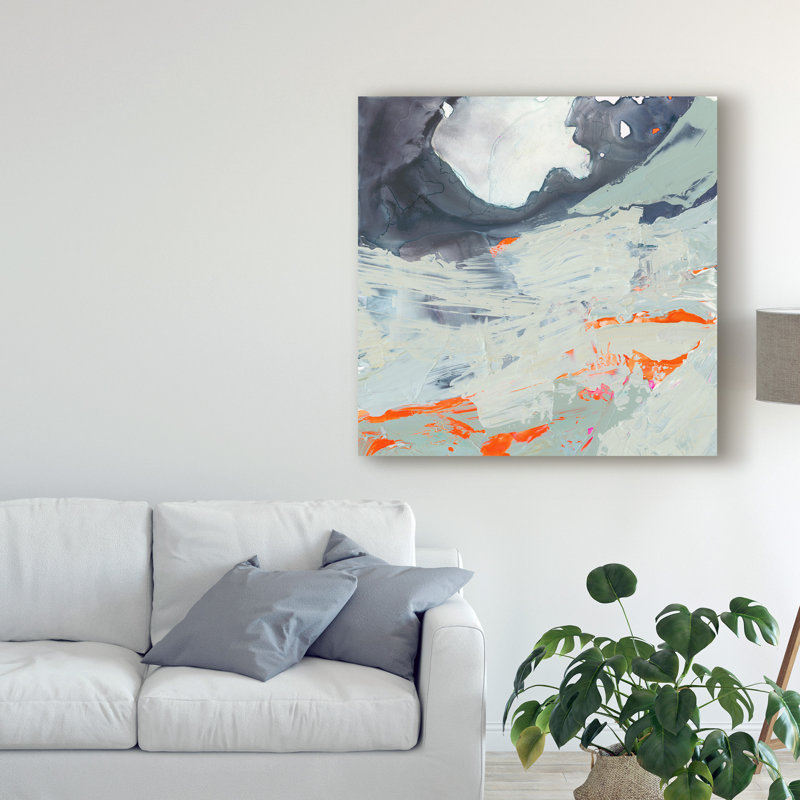 « polyphonic sea ii », peinture sur toile tendue, H 35 po x l 35 po x P 2 po