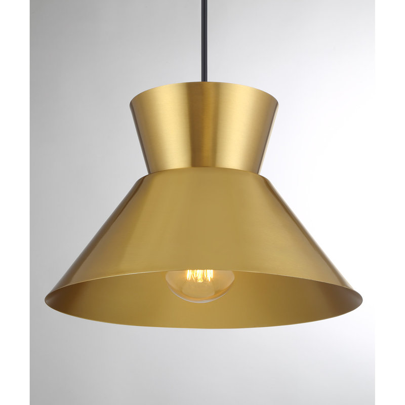Luminaire suspendu 1 lumière Kerron, Laiton