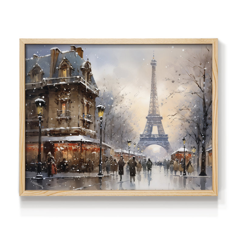 Chirstmas Art-CCCXII -Framed Print - Restickable, Naturel, H 16 po x l 20 po