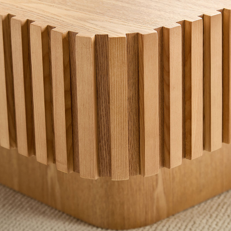 Ensemble de 2 pièces de table basse carrée 31,5 pouces Handcraft, Naturel