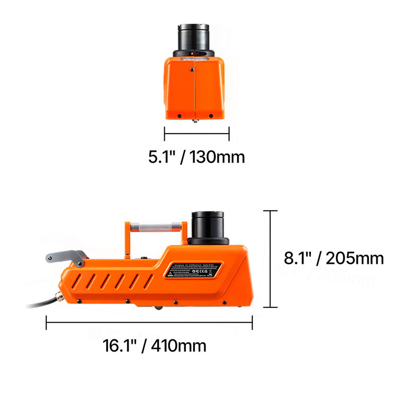 Cric de voiture électrique 15 Tonnes / 33 000 Lbs Portable Jack Jack avec lumière DEL