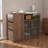 Compact Kitchen Sideboard with 2 Glass Sliding Doors, 3 Drawers & 1 Display Shelf, Ideal for Organized Storage and Modern Decor