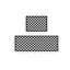 Ensemble de tapis de cuisine, 2 pièces (mosaïque noire)