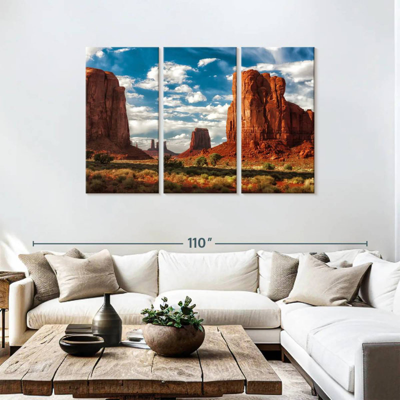 Paysage désertique d'Alvord Monument Valley, H 48 po x l 74 po