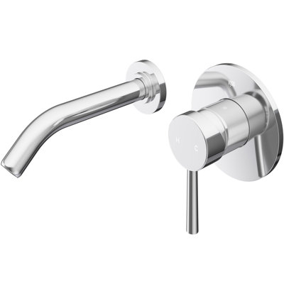 Olus 5" H Single Handle WaterSense Wall Mount Bathroom Faucet