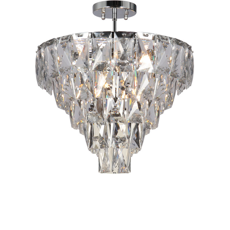 Anyia Semi Flush Mount, Chrome
