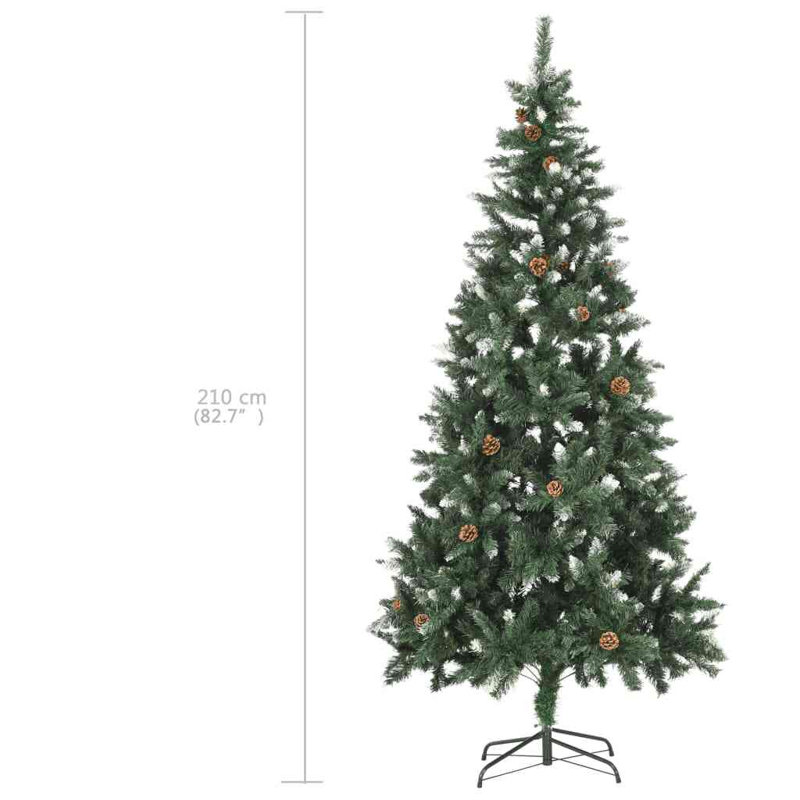 Artificial Christmas Tree with LEDs&Ball Set, 6.89ft H x 3.9ft W x 3.9ft D