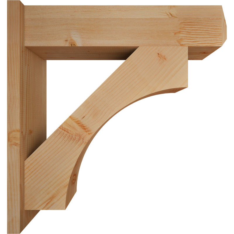 Persienne en bois rustique Westlake Craftsman, P 30 po x H 30 po, Sapin Douglas de 7 1/2 po (lisse)