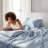6 PCS King Luxury Sheet Set Blue-114243233-114243240