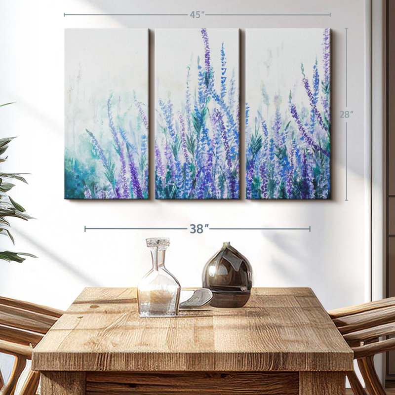 «Lavender Floral Garden» sur toile, H 45 po x l 28 po