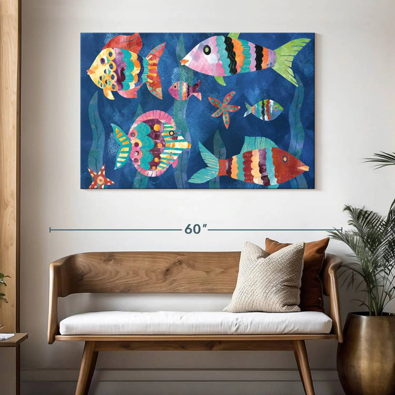 Ashelle Boho Reef Fish III, H 32 po x l 48 po