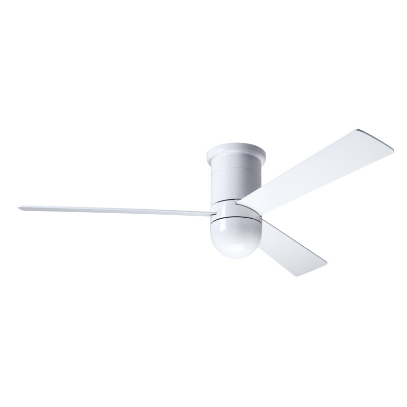 Cirrus 50'' Ceiling Fan, Remote Control, Gloss White, White