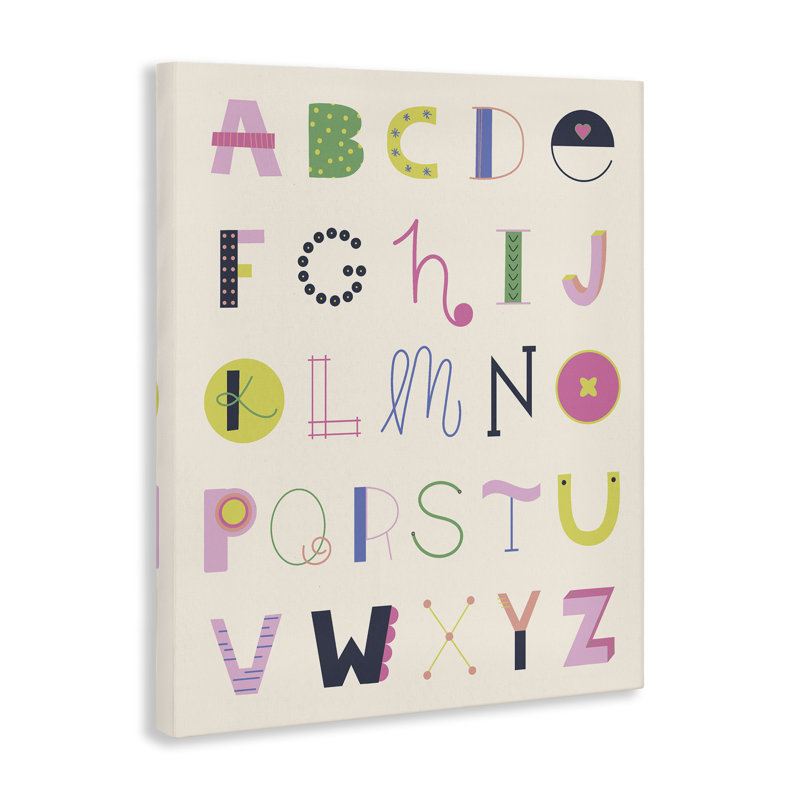 Lettres éclectiques sur toile, design par Sazerelli Designs, H 20 po x l 16 po