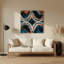 Art mural hawaïen à motifs kahiko gris-1234790192