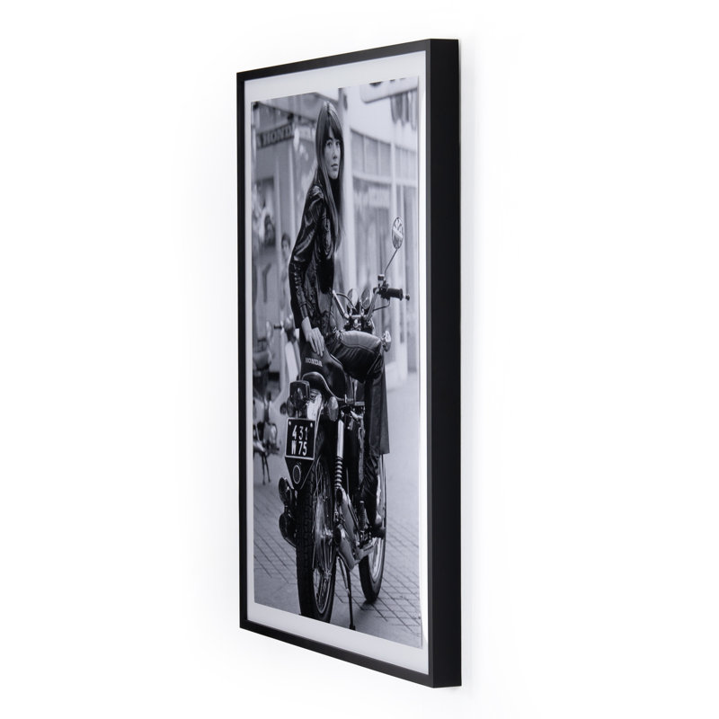 Françoise Hardy On Bike Print, 40" H x 30" W x 2.5" D