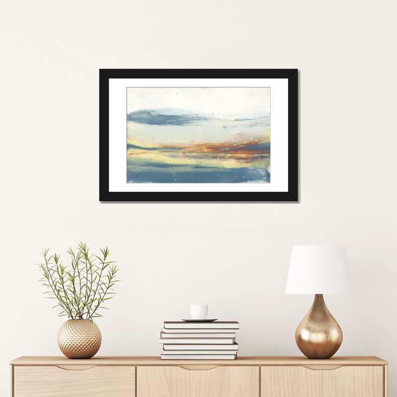 «Bronze Horizon II», reproduction sur toile, H 26 po x l 40 po x P 1,5 po, Toile tendue, Blanc