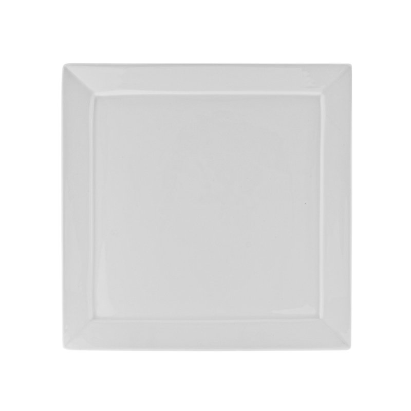 White Porcelain Square Salad/Dessert Plate Set, 7.25"