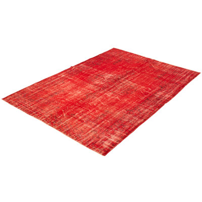 One-of-a-Kind 6' X 9'1" 1980s Wool Area Rug in Red