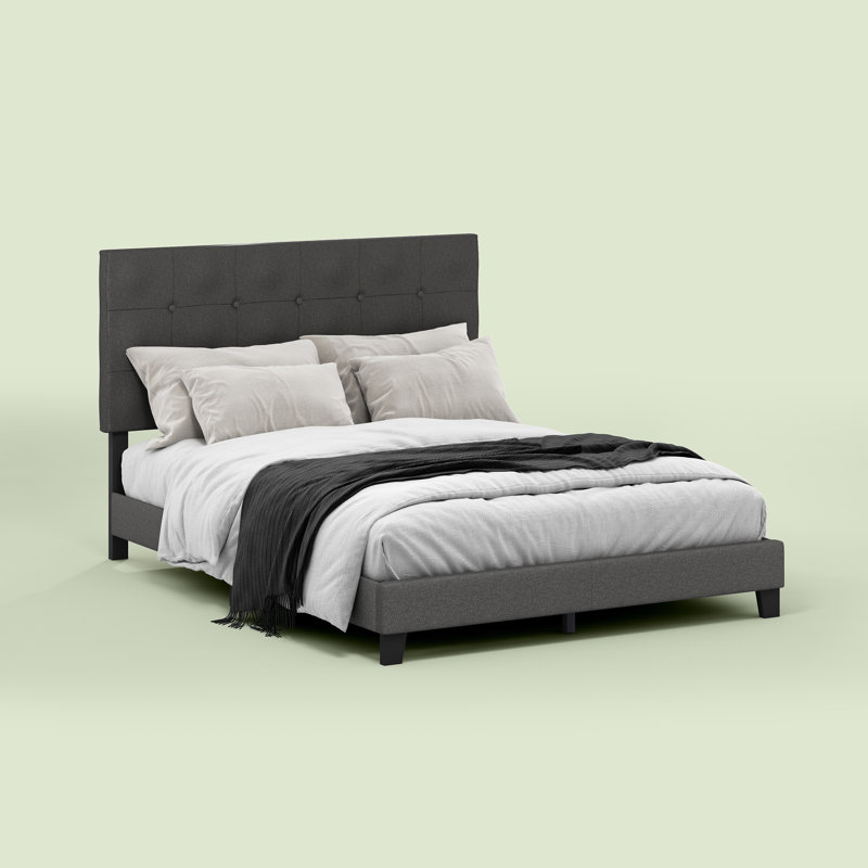 Magin Upholstered Platform Bed, Queen, Stone