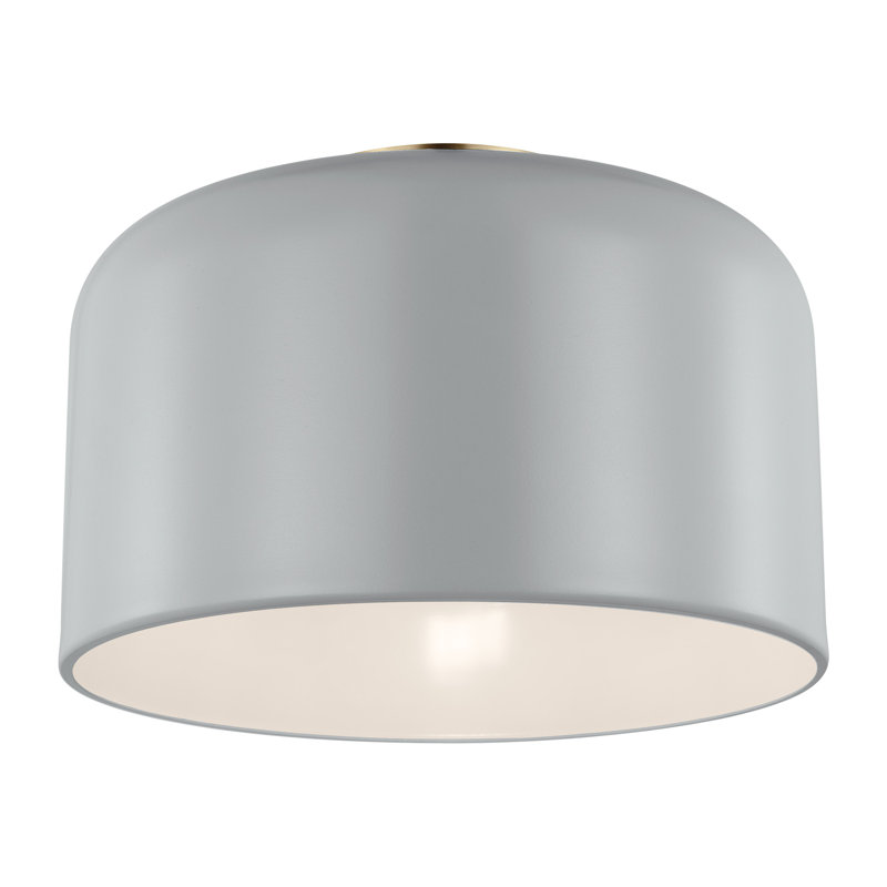  Plafonnier encastré à 1 lumière de 10,75 po, H 7 po x l 10,75 po x P 10,75 po, Gris mat