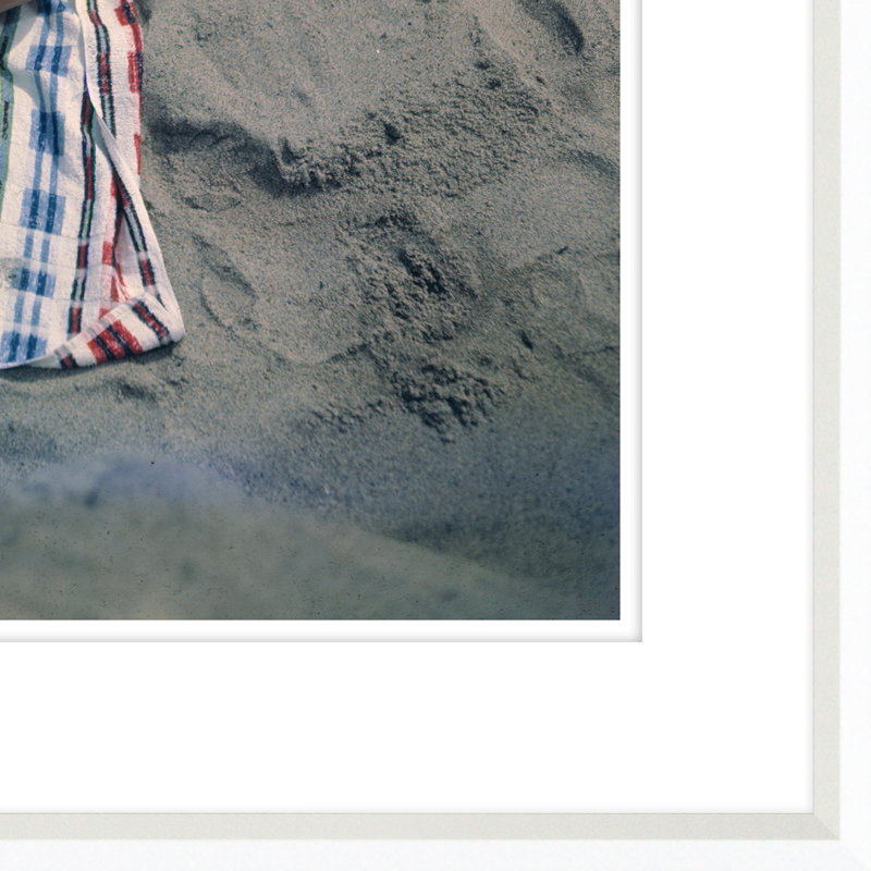 Pat Hall Lying On Beach Giclee Print by Getty Images, Brown, 39" H x 33" W x 2.75" D