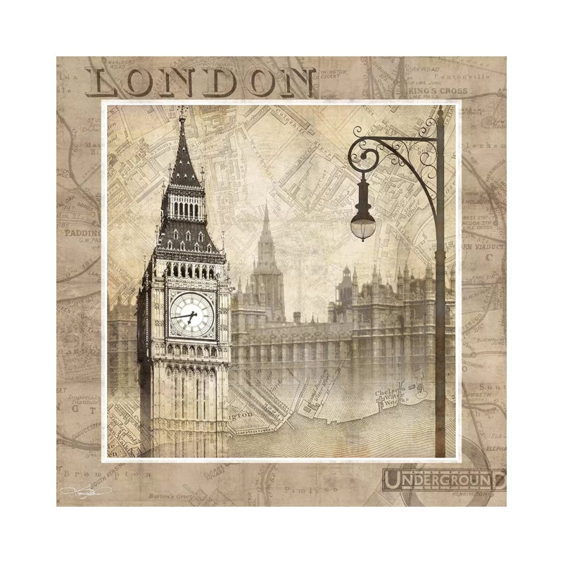 London Calling by Keith Mallett - Wrapped Canvas Print, 30.48cm H x 30.48cm W x 1.91cm D