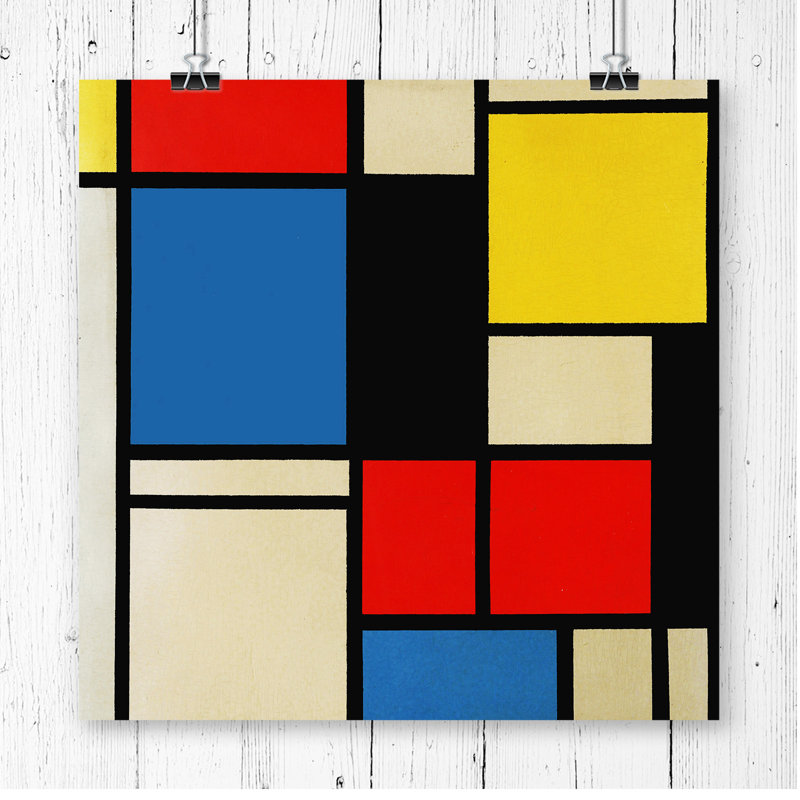 Piet Mondrian - No Frame Painting, 60.96 x 60.96cm