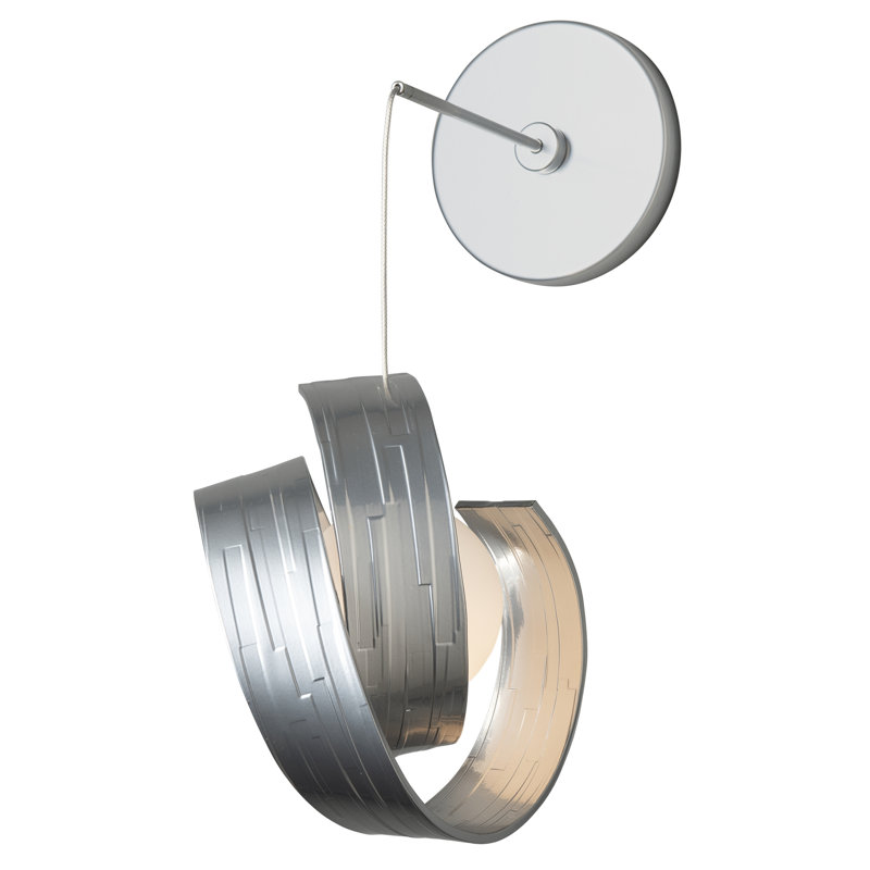 Riza Aluminum Armed Sconce, Sterling