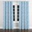 Rideaux abstraits pour chambre à coucher - Rideau à œillets blanc doux Beachy Line - 1 panneau-267287729-267287728