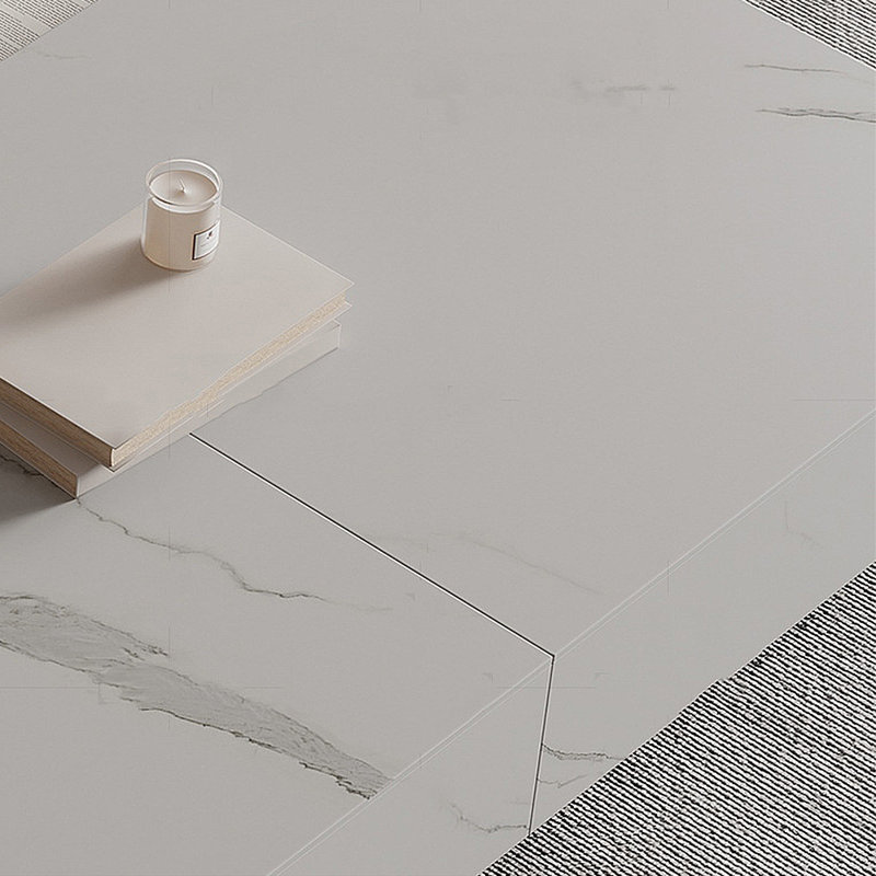 Table basse en ardoise moderne et luxueuse, Blanc