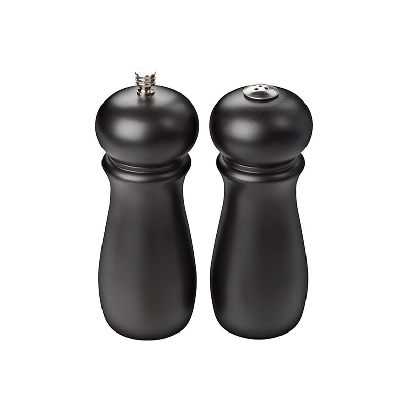 Rubberwood Salt Shaker and Pepper Mill Set