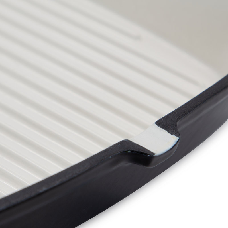 Non-Stick Cast Iron Grill Pan / Griddle Set, Black