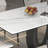 Rectangular rock plate dining table and chair set-106722477