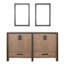 60 po W Meuble-lavabo double rustique - Miroirs 22 deux armoires et tiroirs pour un rangement copieux entièrement assemblé x P 32 H suffisamment d'espace-32866057